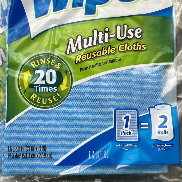 Reserved - Handi Wipes Multi-Use Reusable Cloths 3 packs - Picture 2 of 3